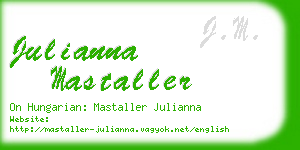 julianna mastaller business card